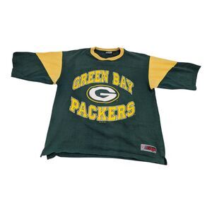 Vintage Green Bay Packers Shirt Mens L NFL Football The Edge Graphic Tee 90s